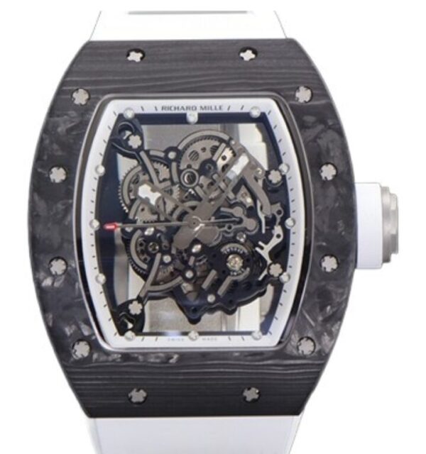 리차드밀 RM055 42.7mm Titanium White Rubber Strap Skeletonized White Dial[ZF]