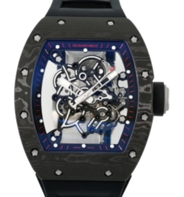 리차드밀 RM055 42.7mm Titanium Black Rubber Strap Skeletonized Black Dial[ZF]