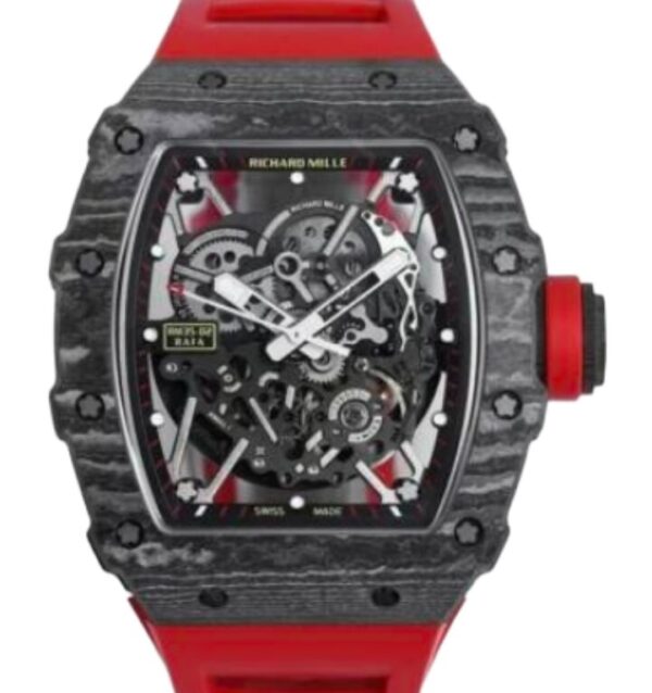 리차드밀 RM35-02 44.5mm Carbon Fiber Red Rubber Strap Dial[SONIC]