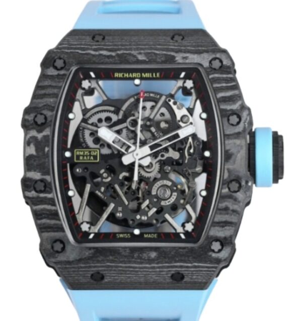 리차드밀 RM35-01 42mm Carbon Fiber Blue Rubber Strap Skeletonized Dial[SONIC]