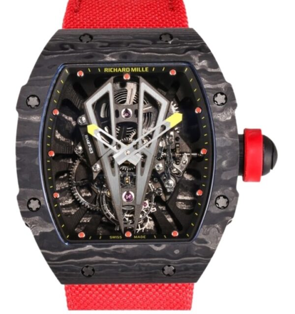 리차드밀 RM27-03 40mm 'Tourbillon' Black Carbon Case Textile Strap Skeletonized Dial[BBR]