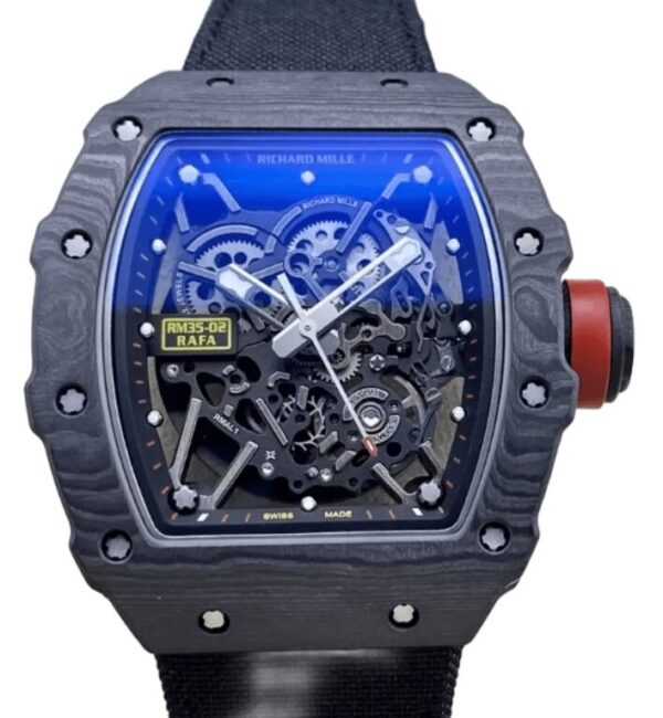 리차드밀 RM35-01 42mm Black Carbon Fiber Black Canvas Strap Black Skeletonized[BBR]