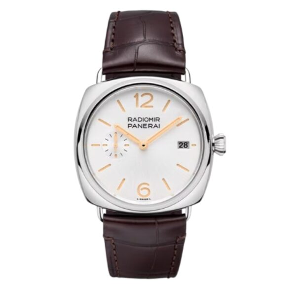 파네라이 라디오미르 40mm Quaranta Automatic PAM01292 Steel Leather Strap White Dial[VS]