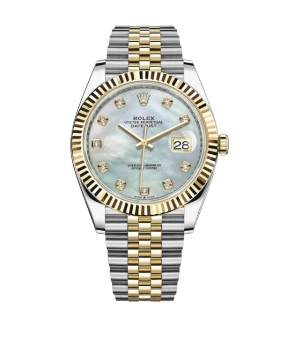롤렉스 데이저스트 41mm Counterweight 126333-0018 Half Yellow Gold Mother Of Pearl Diamond Dial Jubilee[ARF]