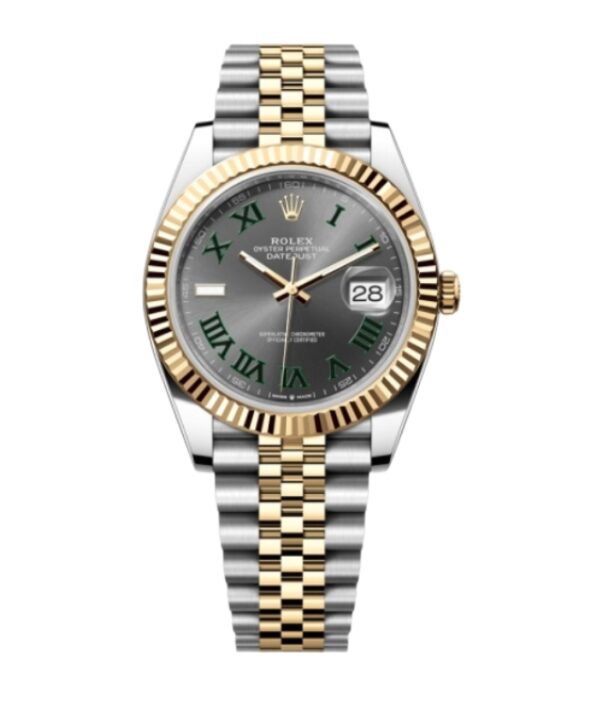롤렉스 데이저스트 41mm Counterweight 126333-0020 Half Yellow Gold Roman Numerals Grey Dial Jubilee[ARF]