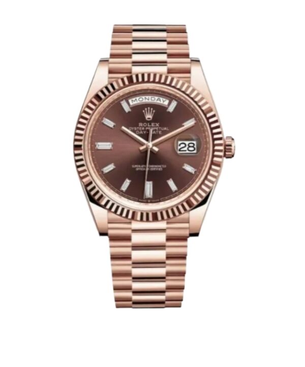 롤렉스 데이데이트 40mm Counterweight 228235-0053 Full Rose Gold Brown Dial[ARF]