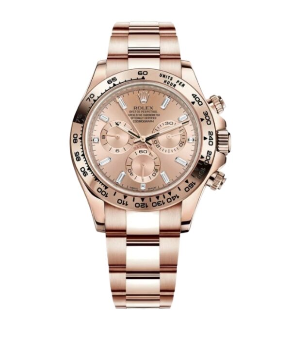 롤렉스 데이토나 40mm 116505-0017 Full Rose Gold Diamond Bagutte Pink Dial[CLEAN]