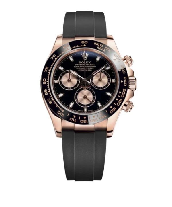 롤렉스 데이토나 40mm 116515LN-0012 Rose Gold Rubber Strap Black Dial[CLEAN]