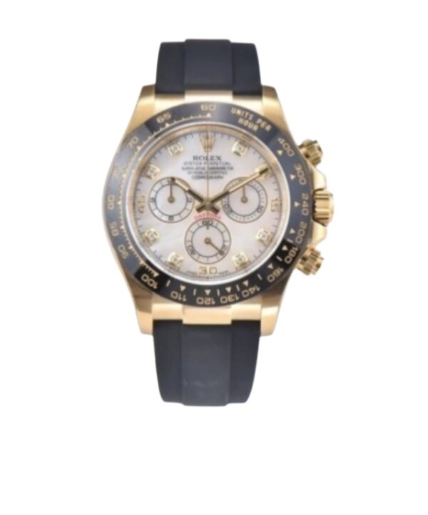 롤렉스 데이토나 40mm 116518LN Yellow Gold Rubber Strap Diamond Mop Mother Of Pearl Dial[CLEAN]