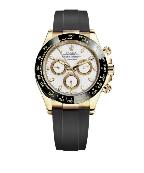 롤렉스 데이토나 40mm 116518LN-0041 Yellow Gold Rubber Strap White Dial[CLEAN]