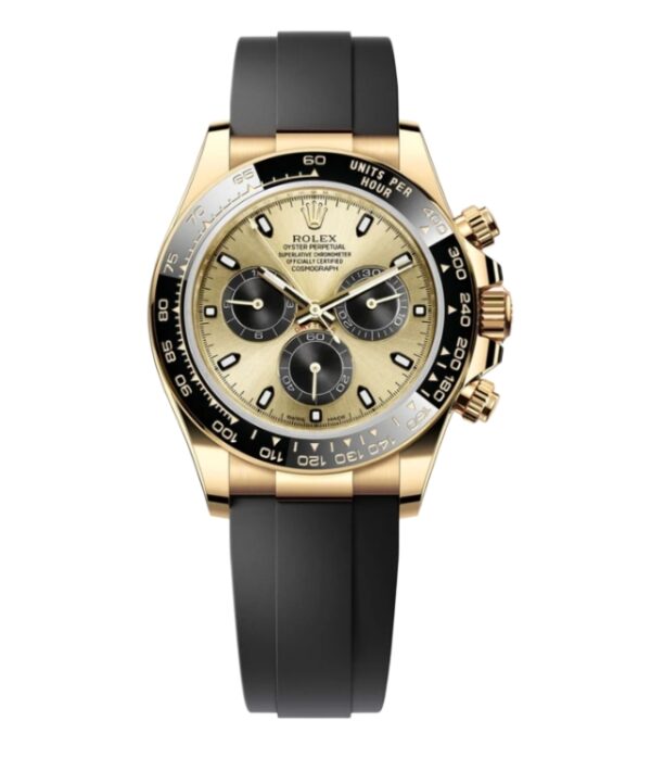 롤렉스 데이토나 40mm 116518LN-0048  Yellow Gold Rubber Strap Black Eye Gold Dial[VS]