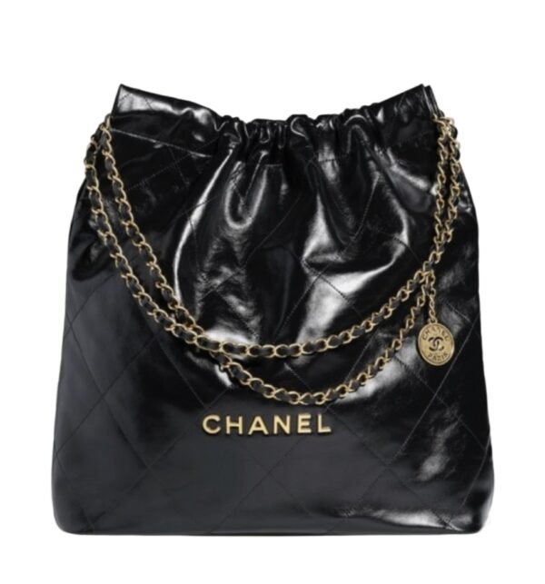 샤넬[chanel/팬더샵]*정품가죽* 22백 라지 핸드백(블랙/금장/카프스킨)