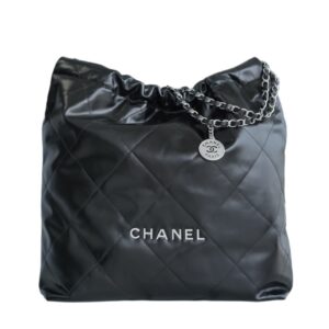 샤넬[chanel/팬더샵]22백 라지 핸드백(블랙/은장/램스킨)