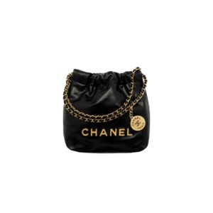 샤넬[chanel/팬더샵]22백 미니 핸드백(블랙/금장/램스킨)