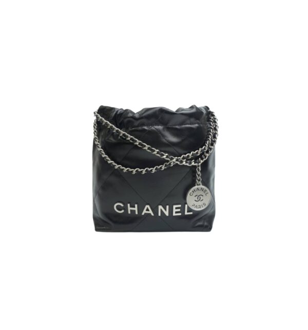 샤넬[chanel/팬더샵]22백 미니 핸드백(블랙/은장/램스킨)