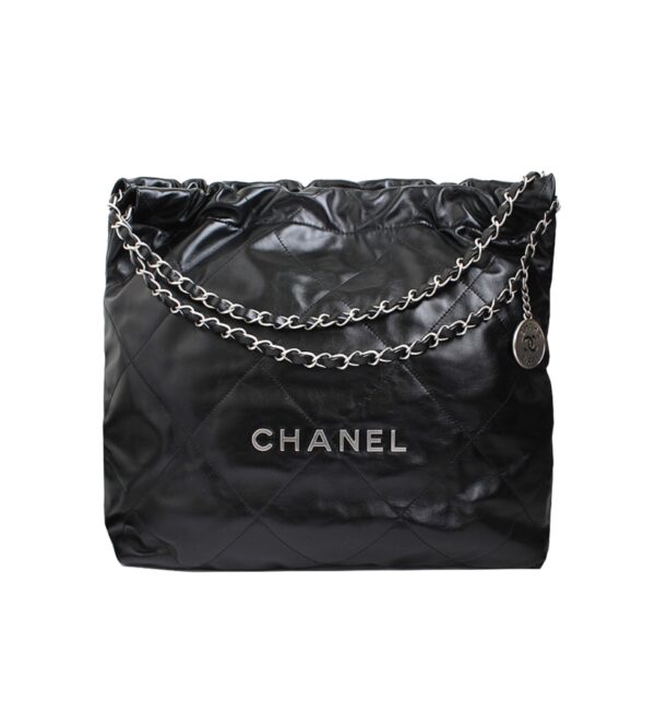 샤넬[chanel/팬더샵]22백 미디엄 핸드백(블랙/은장/램스킨)