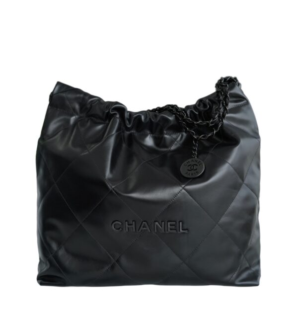 샤넬[chanel/팬더샵]*정품가죽* 22백 미디엄 핸드백(블랙/흑장/카프스킨)