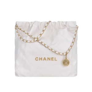 샤넬[chanel/팬더샵]22백 미디엄 핸드백(화이트/금장/램스킨)