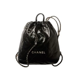 샤넬[chanel/팬더샵]22백 스몰 백팩(블랙/은장/카프스킨)