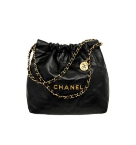 샤넬[chanel/팬더샵]22백 스몰 핸드백(블랙/금장/램스킨)