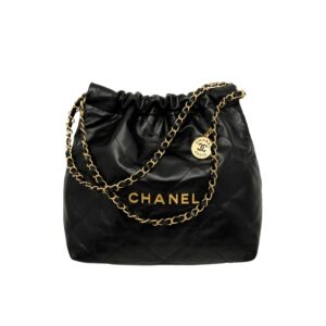 샤넬[chanel/팬더샵]22백 스몰 핸드백(블랙/금장/램스킨)