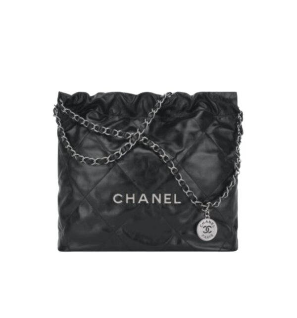 샤넬[chanel/팬더샵]22백 스몰 핸드백(블랙/은장/램스킨)