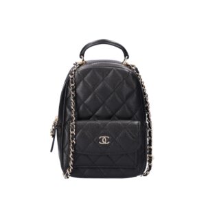 샤넬[chanel/팬더샵]24C 미니 백팩(블랙/금장/캐비어)