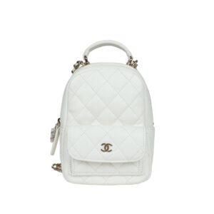 샤넬[chanel/팬더샵]24C 미니 백팩(화이트/금장/캐비어)
