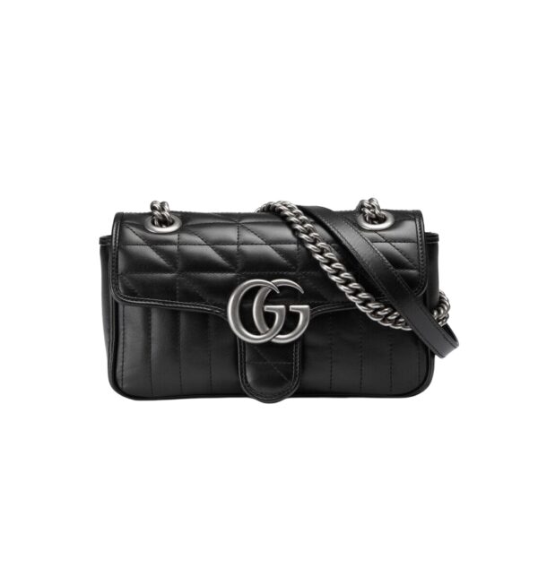 구찌[gucci/OC]GG 마몽 미니 숄더백(블랙/은장)