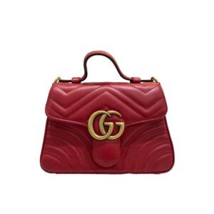 구찌[gucci/OC]GG 마몽 미니 탑 핸들백(레드)