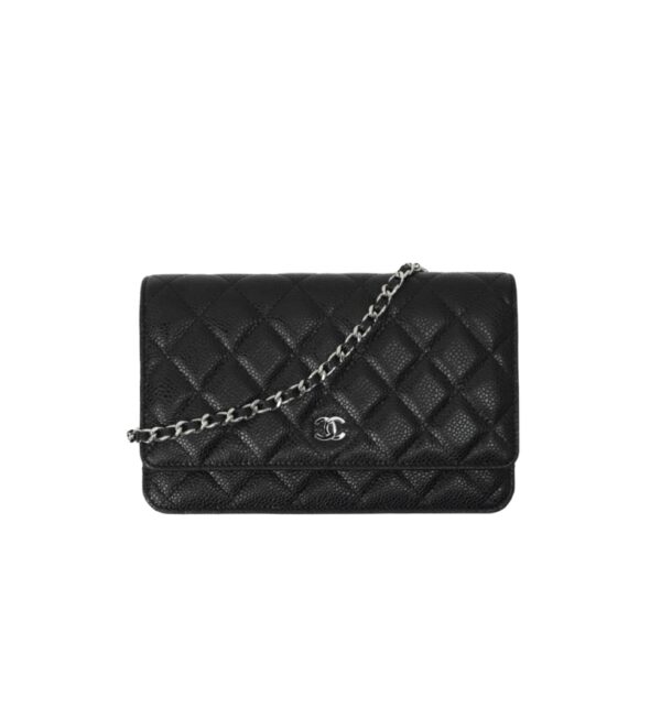 샤넬[chanel/팬더샵]WOC 클래식 체인 지갑(블랙/은장/캐비어)