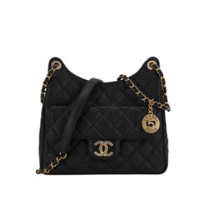 샤넬[chanel/팬더샵]넘버5 팬던트 호보백 미디엄(블랙/금장/캐비어)