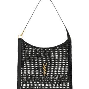 생로랑[ysl]라피아 옥살리스 크로셰 숄더백(블랙)