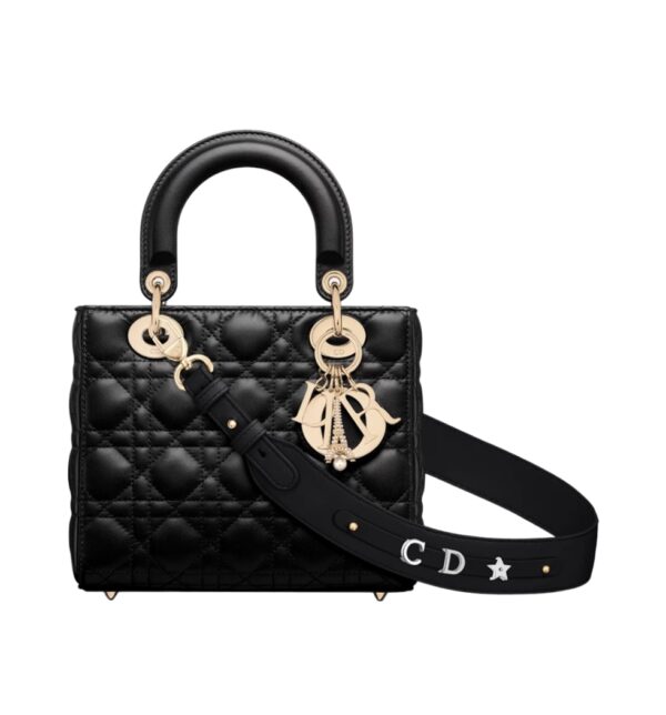 디올[dior/여왕]레이디 디올 ABC 스몰 백(블랙/까나쥬/램스킨)
