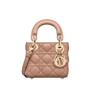디올[dior/여왕]레이디 디올 마이크로 백(블러쉬/까나쥬/램스킨)