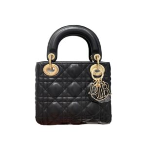 디올[dior/여왕]레이디 디올 미니 백 컬러 팬던트(블랙/까나쥬/램스킨)