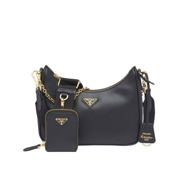 프라다[prada/블랙프라임]리에디션 사피아노 숄더백(블랙)