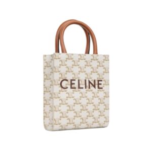 셀린느[celine/블랙프라임]커티컬 로고 카바스 미니(화이트/트리옹프 캔버스)