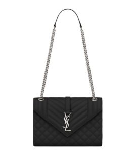 생로랑[ysl]미디엄 엔벨로프 숄더백(블랙/은장)