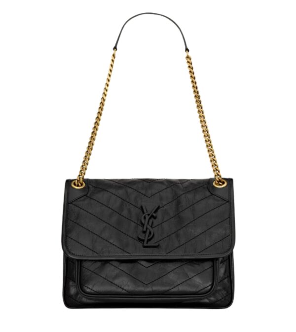 생로랑[ysl]빈티지 니키 미디엄(블랙/금장)