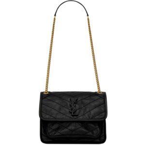 생로랑[ysl]빈티지 니키 베이비(블랙/금장)