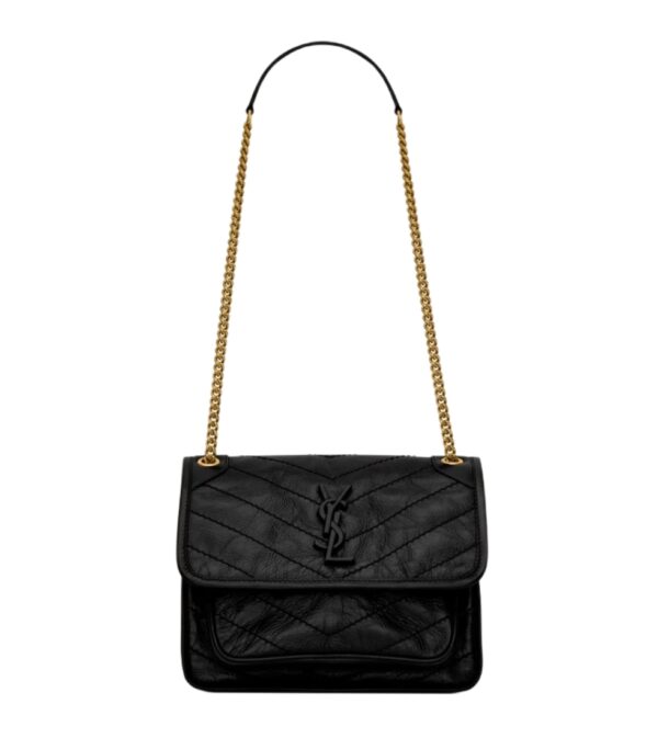 생로랑[ysl]빈티지 니키 베이비(블랙/금장)