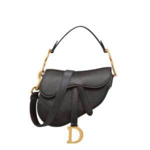 디올[dior/여왕]새들 스트랩 미니 백(블랙/그레인 카프스킨)