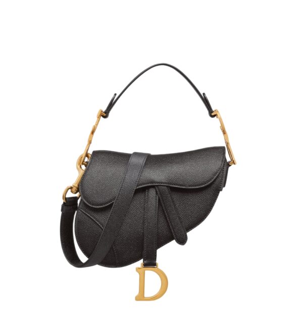 디올[dior/여왕]새들 스트랩 미니 백(블랙/그레인 카프스킨)