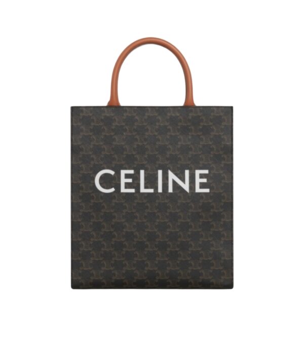 셀린느[celine/블랙프라임]버티컬 로고 카바스 스몰(탠/트리옹프 캔버스)