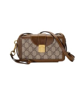 구찌[gucci/OC]클래스프 클로저 미니 크로스백(GG수프림/브라운)