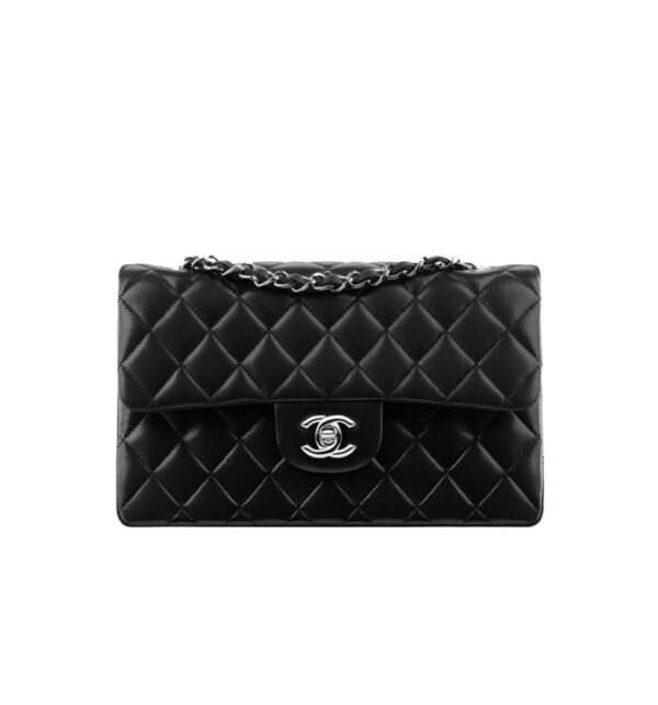 샤넬[chanel/팬더샵]*정품가죽* 클래식 플랩백 스몰(블랙/은장/램스킨)