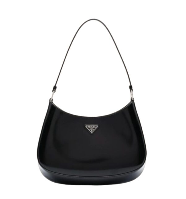 프라다[prada/블랙프라임]클레오 브러시드 레더 숄더백(블랙)