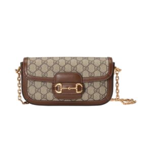 구찌[gucci/OC]홀스빗 1955 체인 스몰 숄더백(GG수프림 베이지/에보니)