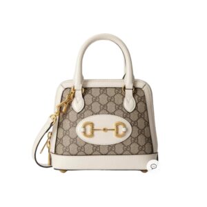 구찌[gucci/OC]홀스빗 1955 탑 핸들 미니 숄더백(GG수프림/화이트)